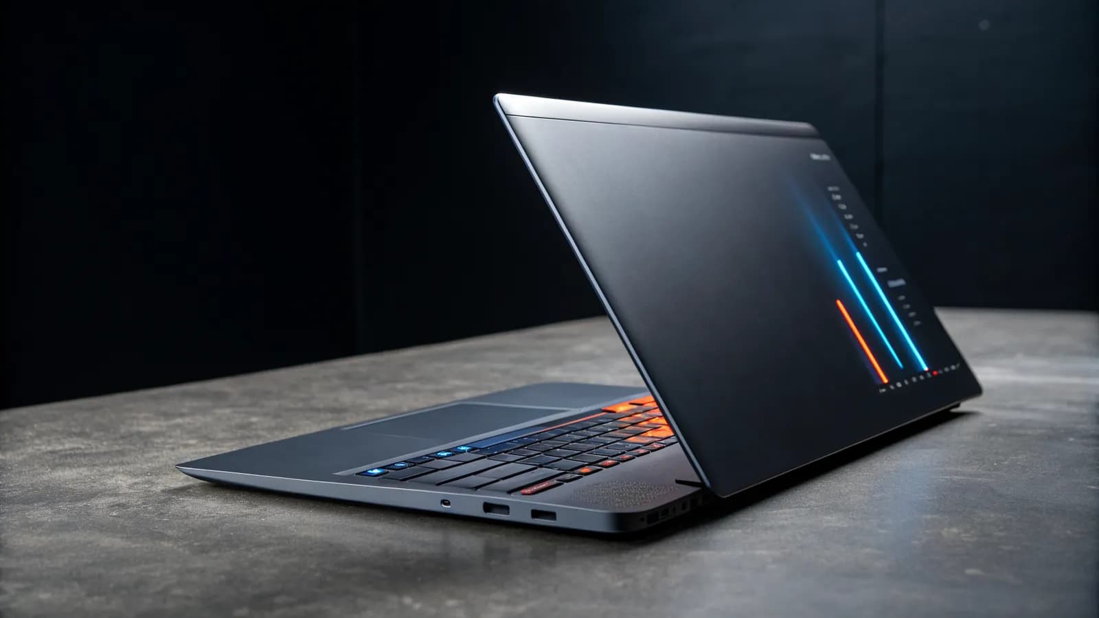 SaaS SEO agency engagement 2026 — a laptop showing organic pipeline data on a dark studio set